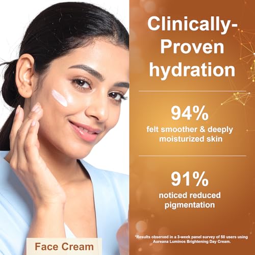 Image of Aureana Luminos Brightening, With Niacinamide, Alpha Arbutin & Allantoin | Reduces Pigmentation & Inflammation Enhances Glow & Deeply Hydrates | 100% Veg, Sulphate-Free, Paraben-Free | Hypoallergenic & Dermatologically Tested (Serum+Moisturizer)