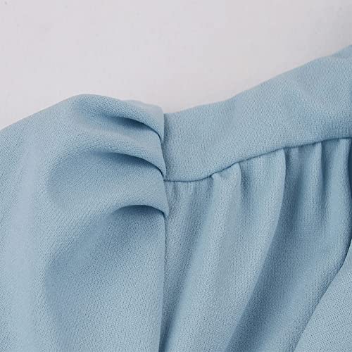 Image of 1950s Dresses for Women Vintage Rockabilly Retro Short Sleeve Tie Midi Dress Cocktail Party Evening Prom Gown