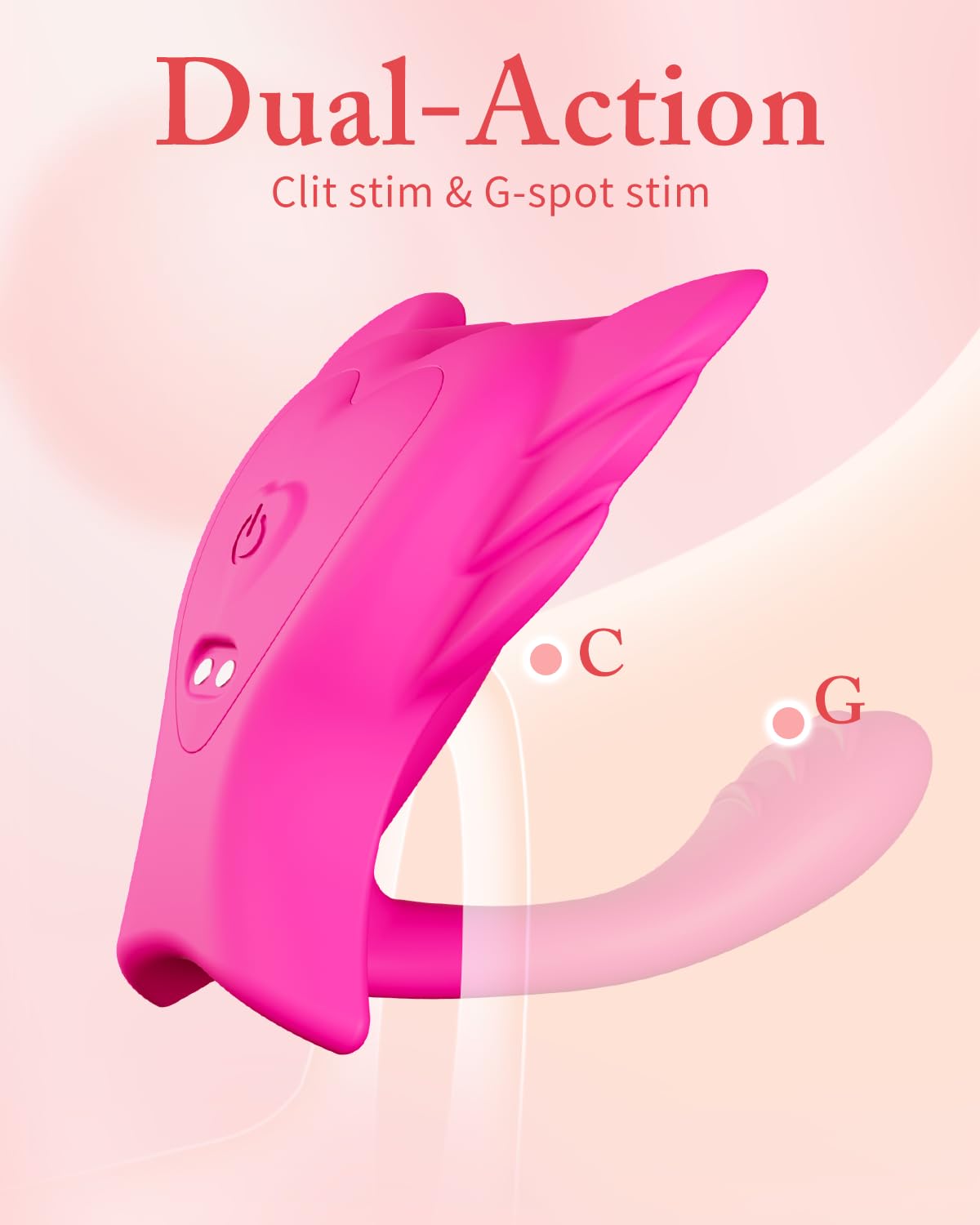 Wearable Vibrator for Women with App & Remote Control, Dual Motor Panty Vibrator, Waterproof Rechargeable Personal Massager, Quiet Wearable Design