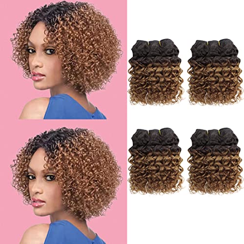 Human Hair Bundles 8 inch Curly Human Hair 4...