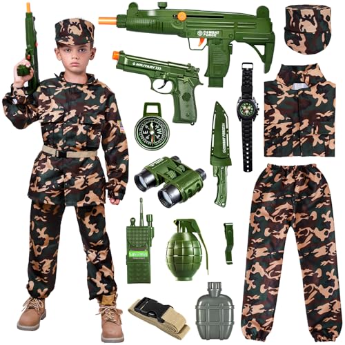 Disfraz de Ejército para Niños NIPLOOOW miniatura 1