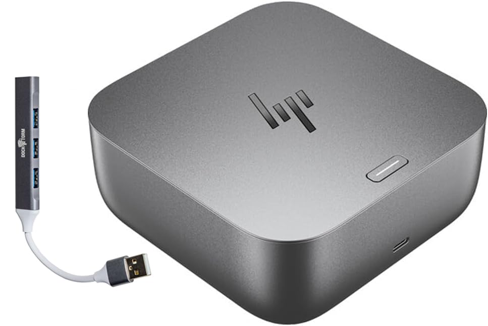 HP Lot de réplicateur de Port Ultra Dock G6 Thunderbolt 4 180 W avec concentrateur DKZ (Station d'accueil Universelle Thunderbolt/USB-C, câble Unique pour Le...