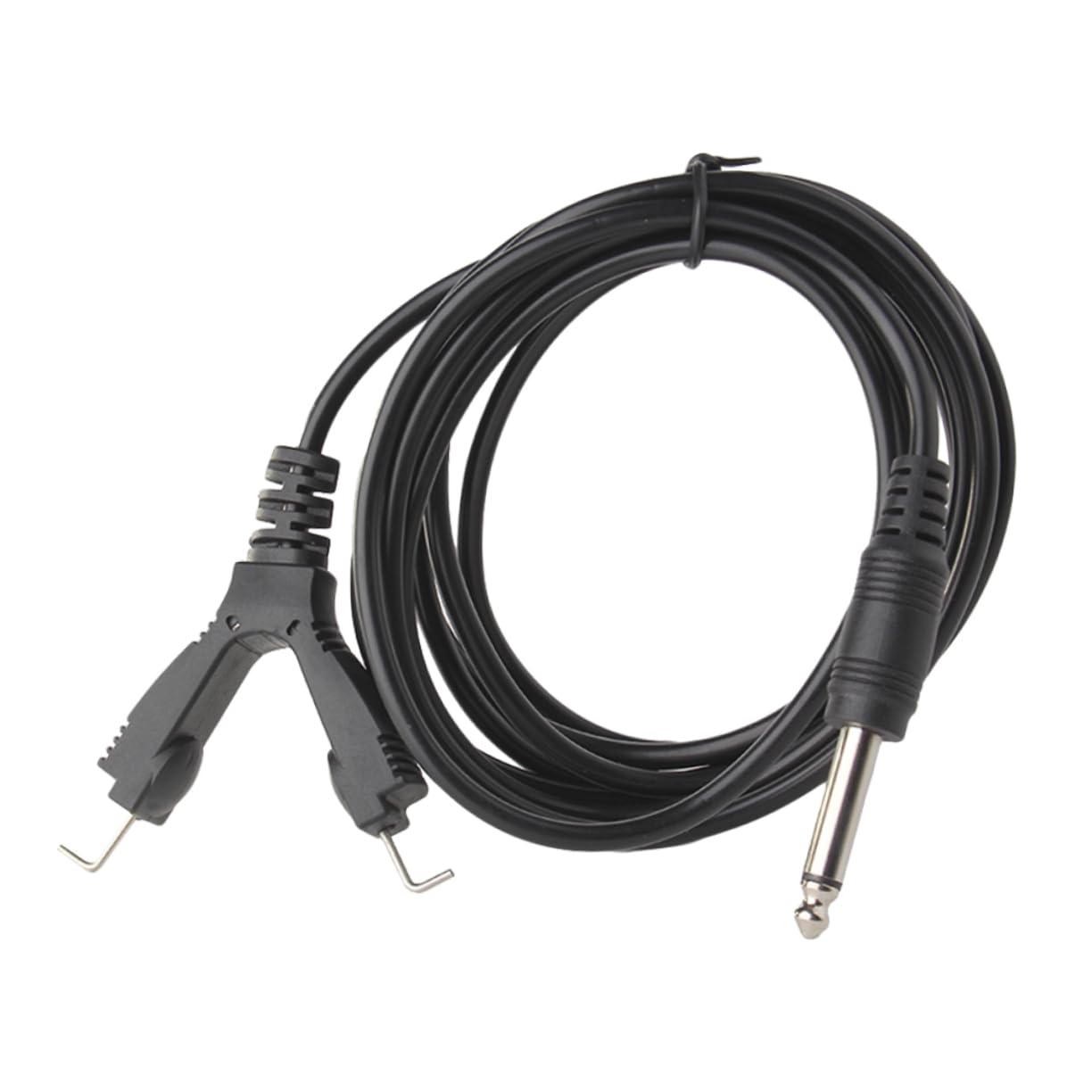 Beavorty Heavy Duty Machine Wire Clip Cord Standard Mono Plug Silicone Black 2.5m