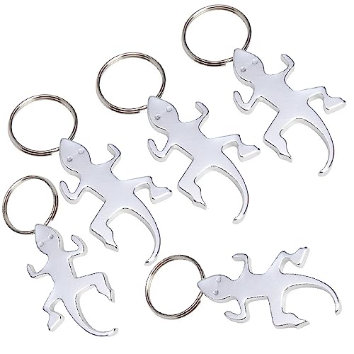 5 unidades Chaveiro Metal e Abridor De Garrafas, Chaveiro Engraçado com Abridor De Garrafas - Largatixa