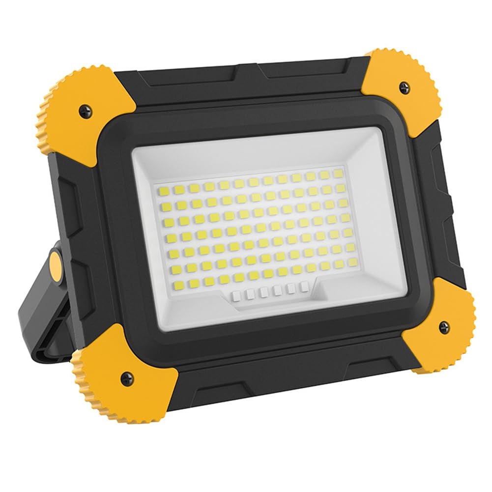 IJSDNVJNDX Battery-Powered Rechargeable Magnetic Work Light Cordless LED Flood Light Portable for Outdoor Job Sites Illumination 1PC