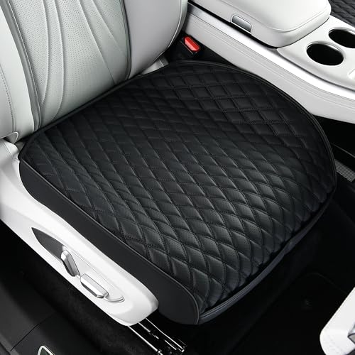 POKSRI 1P coprisedili per auto, in pelle, con cuscino, universale, semi avvolto, impermeabili, antiscivolo (Copertura inferiore singola)