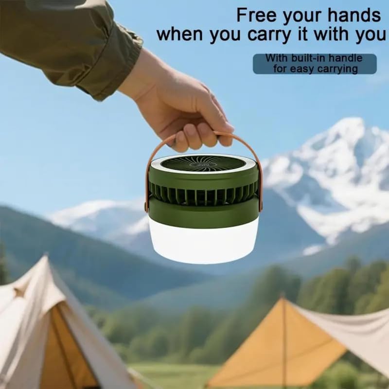 Image of Homehop Solar Light Outdoor Home Garden LED 100W Rechargeable Hanging Fan | Solar Emergency Light Waterproof Wireless with USB 4 Modes Camping Lamp Portable for Trekking, Hiking & Indoor(4000 mAh, ABS)