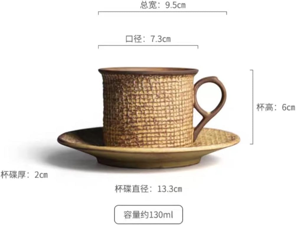 coffee cup,Tea Cups,Coffee Cup* Tea Cup and Saucer Set,Mug Ceramic Coffee Mug Italian Espresso Cup and Saucer Set Afternoon Tea Creative Tea Set Nostalgic Home Latte Cup