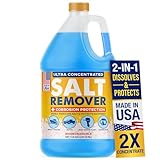[1 Gallon] Concentrated Salt Remover + Corrosion Protection - Made in USA, Salt Cleaner Ideal for Boats, Cars, Marine Engine & Outboard Motor Flush, Washes Salt Away from Boat, Vehicles, & Trailers