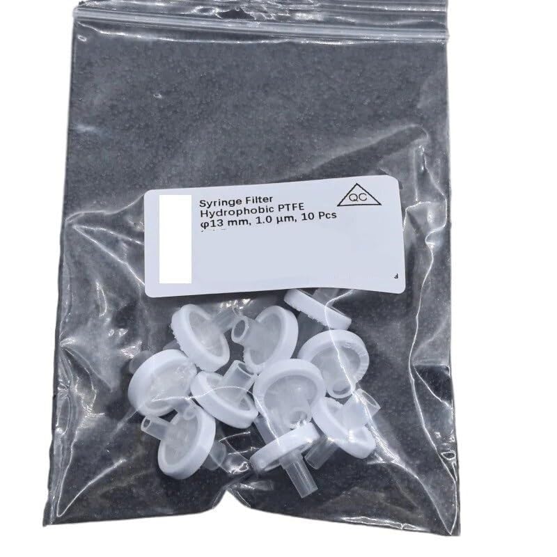 Hydrophobic PTFE Needle Filter 13mm 10 Pack for Lab Filtration(0.8micron)