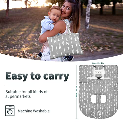 Yoofoss BSCC-HCC-G Shopping Cart Cover For Baby, 2-In-1 High Chair Cover With Safety Harness, Multifunctional Cart Covers For Babies, Universal Fit, Soft Padded Grocery Cart Cover thumb #5