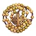 Rtengtunn Collier Chapelet, Jésus en Bois Perles De Prière 10Mm Chapelet Croix Collier Pendentif Tissé Corde Chaîne Église Fournitures Bijoux Accessoires