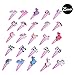 Produktbild Ulife Mall 25 Stück Einhorn Snap Haarclips Haarspangen für Kinder, Rosa Haarclips Metall Haarklammer Kopfschmuck Haarschmuck mit süßer Unicorn Design für Babys und Mädchen