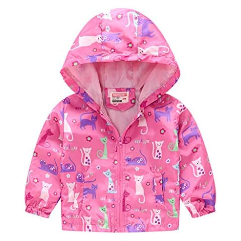 TUIJI Girls Suncatcher Insulated Spring and Autumn Jacket Outdoor recreation product 18M 24M Rose Red(Style 06,100) Cover