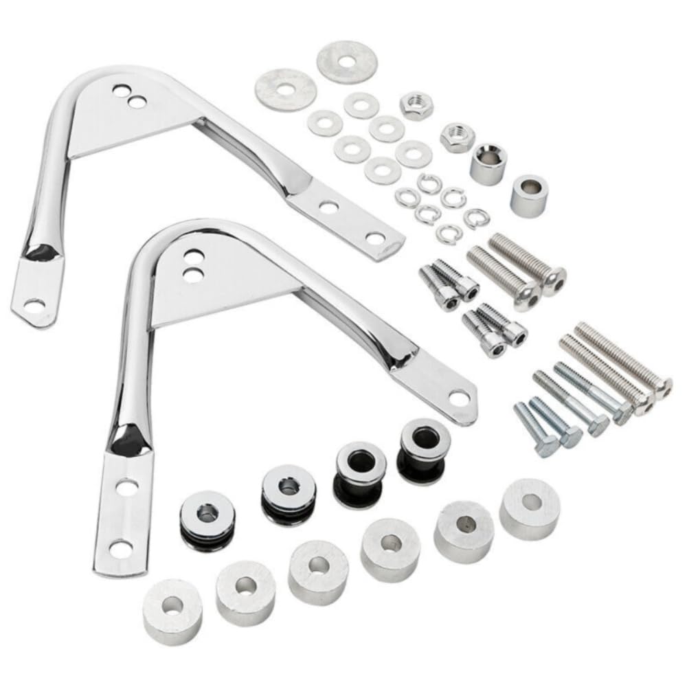 Neutron 2 up Luggage Rack Docking Hardware Kit (Gb Cold Drawn Steel) for Electra 97-08 for Road 98-08 for Road King 97-08 for Street 06-08