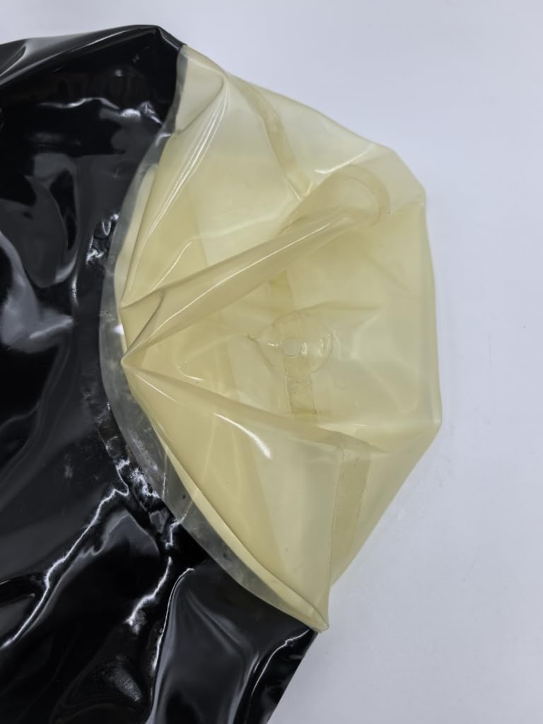 Masque latex Breathplay - Capuche caoutchouc contrôle respiration | Capuche caoutchouc pour Breathplay – Heavy Rubber Fétiche, Masque gaz & BDSM Latex Hood