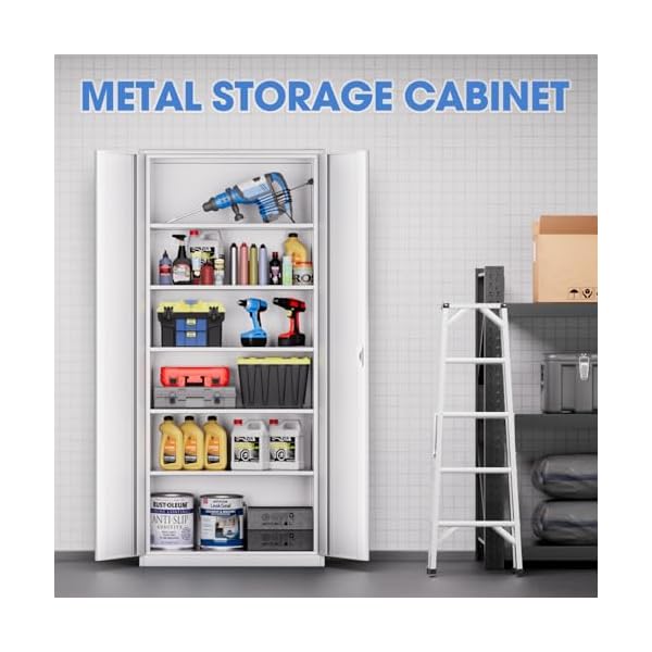 DNA-MOTORING-Metal-Storage-Cabinet-71-Locking-Cabinet-with-5-Adjustable-Shelves-Metal-Cabinet-Heavy-Duty-Utility-Cabinet-for-GarageOfficeHomeGym-White-TOOLS-00632-WH-WH DNA-MOTORING-Metal-Storage-Cabinet-71-Locking-Cabinet-with-5-Adjustable-Shelves-Metal-Cabinet-Heavy-Duty-Utility-Cabinet-for-GarageOfficeHomeGym-White-TOOLS-00632-WH-WH