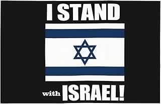 12x18 In Car Flags Banner I Stand with Israel Israeli Car Flag Double Sided Flag For Car Support Israel Flag Window Clip Flag I Love Israel Car Window Flags (Without Flagpole)