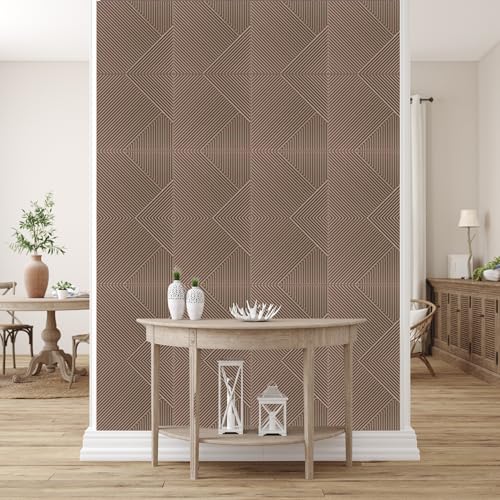 Image of Kayra Decor 3D Self Adhesive Wall Panel Mega Greige TP 106 Design Pack of 40 Covers 107.80 Sq. Ft.TP106