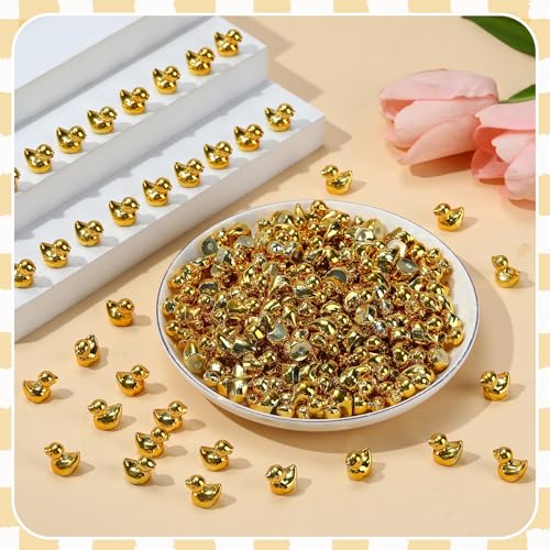 Conjunto de 150 Figuras Decorativas Doradas de Pato miniatura 6