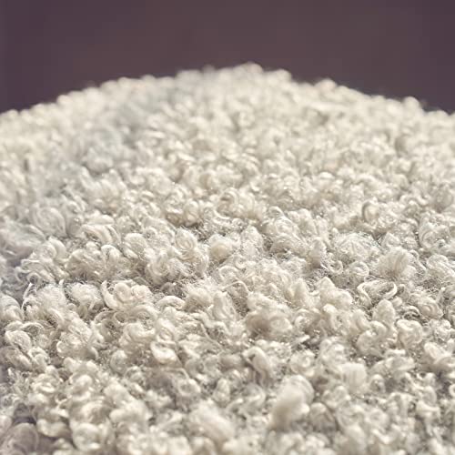 Amélie Home Teddy Throw Pillow Covers Decorative Boucle Textured Wool Like Pillow Covers for Chair and Couch, 18 X 18 Inch, Light Grey