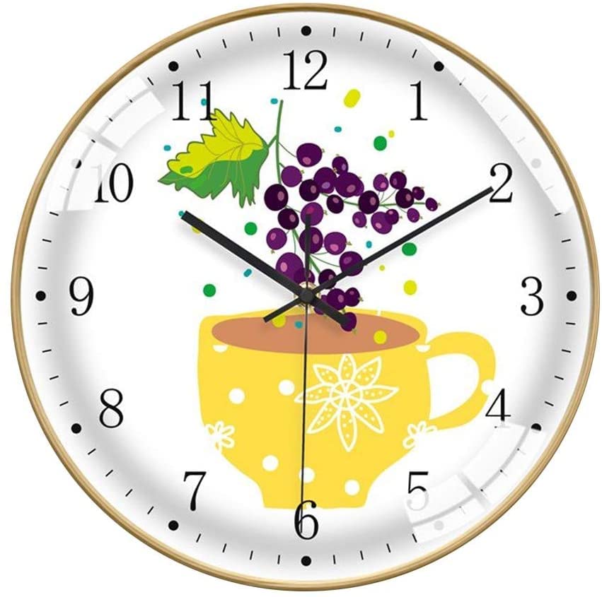 Horloge Murale Salon en Bois Tasse à Thé pour Décoration Café
