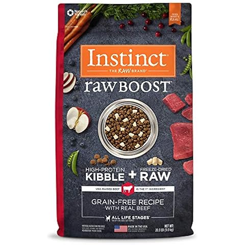 Instinct Raw Boost Grain Free Dry Dog Food with Freeze Dried Raw Beef, 20 lb. Bag Cover