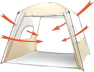 DWILKE Barraca de cabine ultra para escritório em casa 5-8 pessoas com varanda barraca de acampamento abrigo abrigo solar tenda de evento para festa jardim pátio quintal