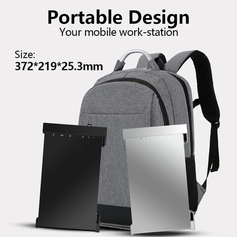 Image of Riitek 14 inch Full HD IPS 1080P Portable Monitor Screen Extender with USB A, Type-C, HDMI Cable, Carry Bag for 14 inch-17 inch Laptop, Mac, Switch, Xbox One, PS5 (Screen Size - 14 Inch, Grey)