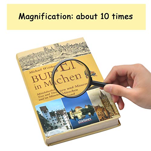 QLOUNI 10 stuks kinderluppen, vergrootspeelgoed, cadeautje mini-vergrootglas zakloep voor kinderen van kunststof… - Image 4