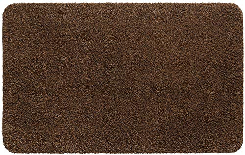 Schmutzfangmatte als saugstarke Innen Fußmatte braun meliert - Waschbarer Fußabtreter als robuste Sauberlaufmatte 50x80 cm - Antirutsch Türmatte für Eingangsbereich, Haustür, Flur Schmutzfangmatte als saugstarke Innen Fußmatte braun meliert - Waschbarer Fußabtreter als robuste Sauberlaufmatte 50x80 cm - Antirutsch Türmatte für Eingangsbereich, Haustür, Flur