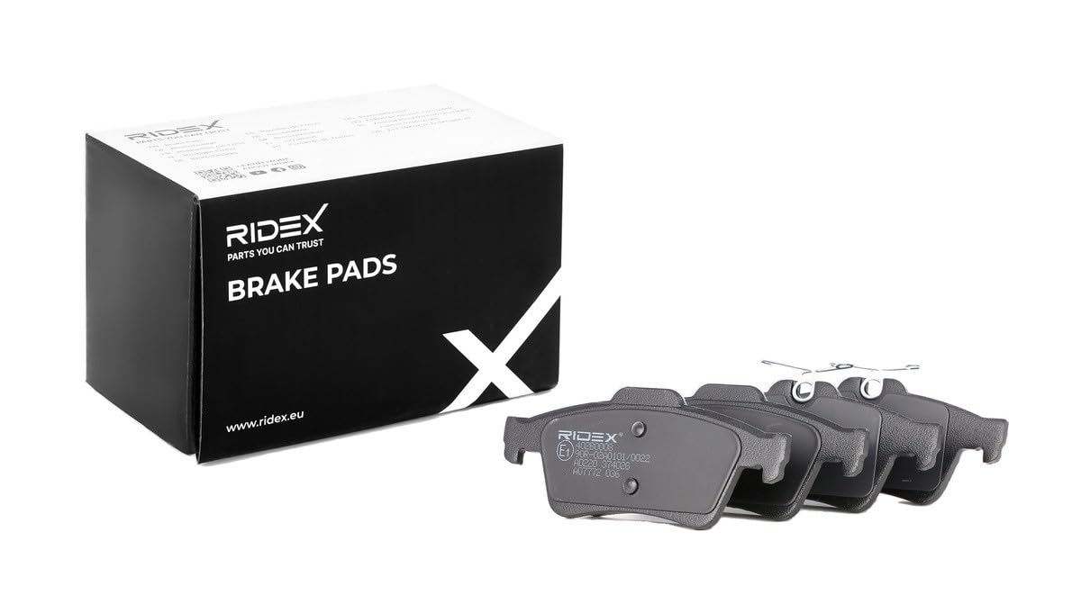RIDEX 3405B0040 Kit Kit de discos de freno y pastillas Trasero con muelle con chapa antichirrido Compatible con FORD Focus Mk2 Familiar DA, FFS, DS