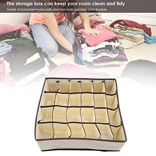DaMohony Underwear Divider Portable Foldable Durable Storage Box for Bra Underwear Sock (24 Grids)