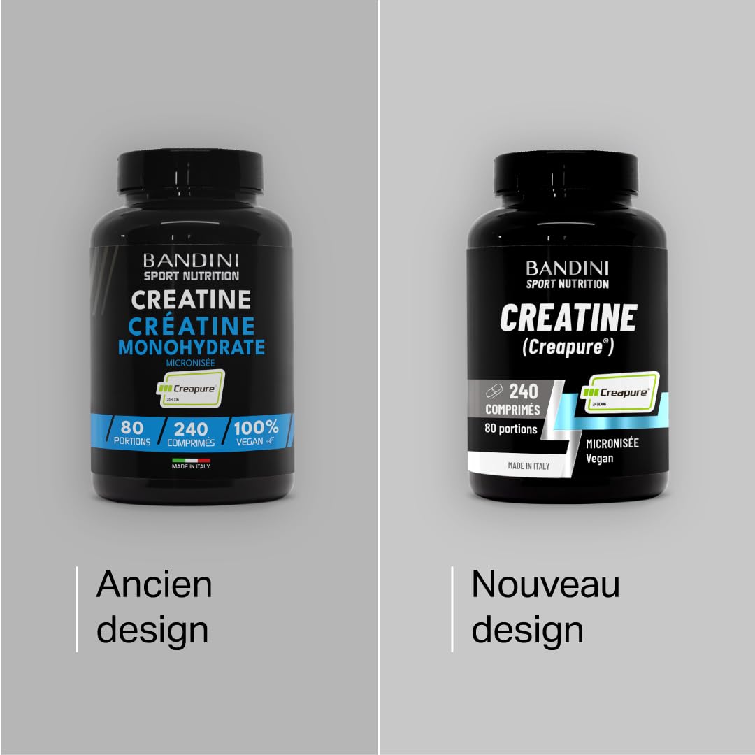 Bandini® Creatine CREAPURE® Monohydrate 240 Comprimés 3000mg par dose - | Entraînement, Sport, Gymnastique et de Pré-Entraînement - Monohydrate de Créatine pour l'ATP et la Récupération - 100% Vegan