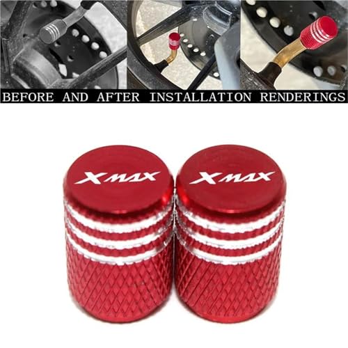 Bouchon de valve universel moto Xmax finition noire haute résistance
