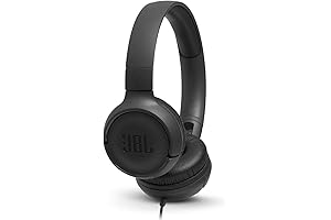 JBL Tune 500 Wired On-Ear Headphones for Clear and Powerful Audio