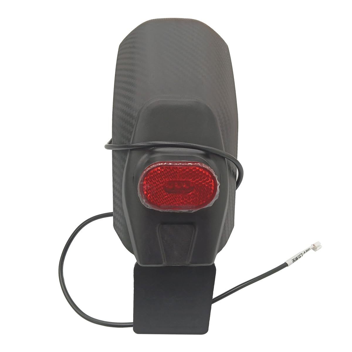 Guardabarros Trasero con Luz, para Patinete Eléctrico ZWHEEL Zfox, Zlionx, Zfox Plus, Zfox MAX, Zrino SE/Duo/Duo MAX, MASCOOTER S1, S2, S4 (Negro DGT, Zrino, S4)