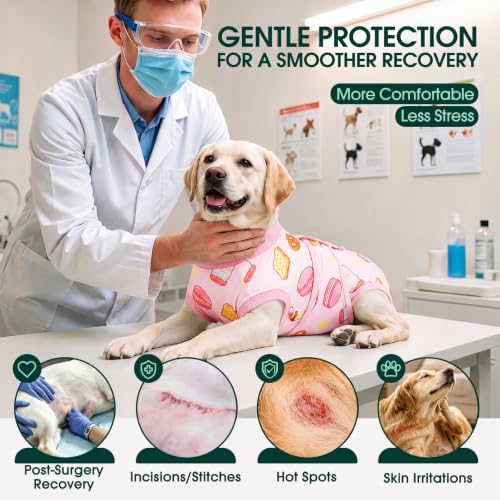 Image of Kuoser Recovery Suit for Dogs After Surgery, Female Dog Onesie for Surgery