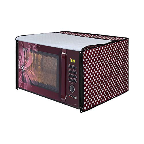 Image of DREAM KING Stylish Design & Printed Microwave Oven Cover Full Closure |waterproof & Dustproof Oven Cover Suitable for All Models - Multicolour SA46