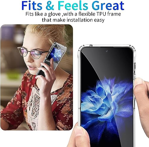 Image of for Samsung Galaxy Z Flip 5,Samsung Galaxy Z Flip 5 Phone Case Clear Transparent TPU Shock-Absorption Flexible Cell Phone Cover for Samsung Galaxy Z Flip 5 - Transparent