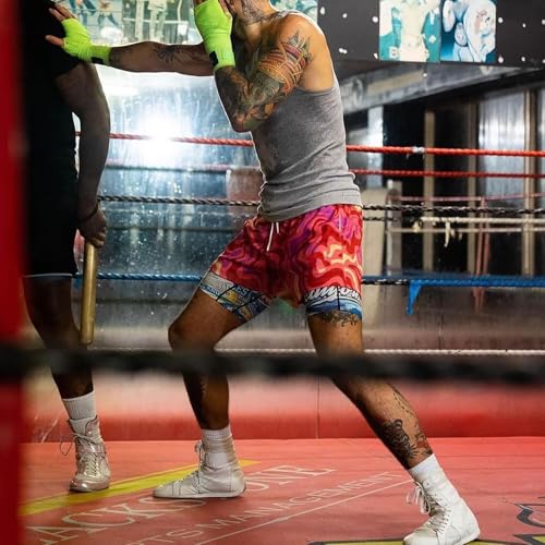 DIOTSR Mens Art Graphic Basketball Shorts Casual Athletic Running Shorts Cool Streetwear Designer Shorts Drawstring4