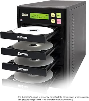 1 to 3 24X Burner CD DVD Duplicator Standalone Tower Using ACARDs Native SATA Controller Technology