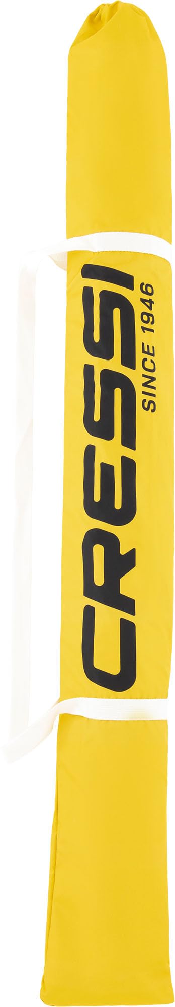 Cressi Sunshell Umbrella Parasol Pro White/Yellow/Black - Leichter und Tragbarer Sonnenschirm für den Außenbereich, zum Schutz vor Sonne und Wetter, Weiß/Gelb/Schwarz, Ø 220cm