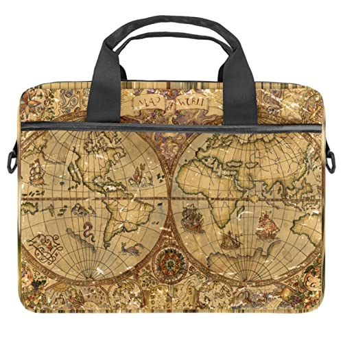 Sac ordinateur 13-14.5 pouces paresseux et carte marron 28x36.8x3 cm