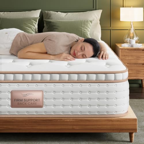 Image of BedStory Queen Size Mattress 12 Inch, Breathable Hybrid Mattress in a Box