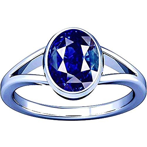 Divya Shakti 9.25-9.50 Carat Blue Sapphire Ring (Nilam/Neelam Stone Silver Ring) 100% Original AAA Quality Gemstone (12)