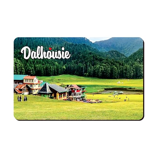 Image of Elegant Fridge Magnet with Themes |Rectangular Size Refrigerator Magnet with Magnetic Rubber Back | Pack of 1, 8.6cm X 5.4cm (Dalhousie - Design 2)