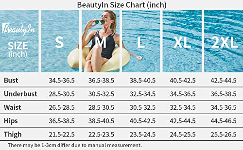 Beautyin Womens Swimsuits Sports Training Swimwear Athletic One Piece Bathing Suit Navy/Blue thumb #5