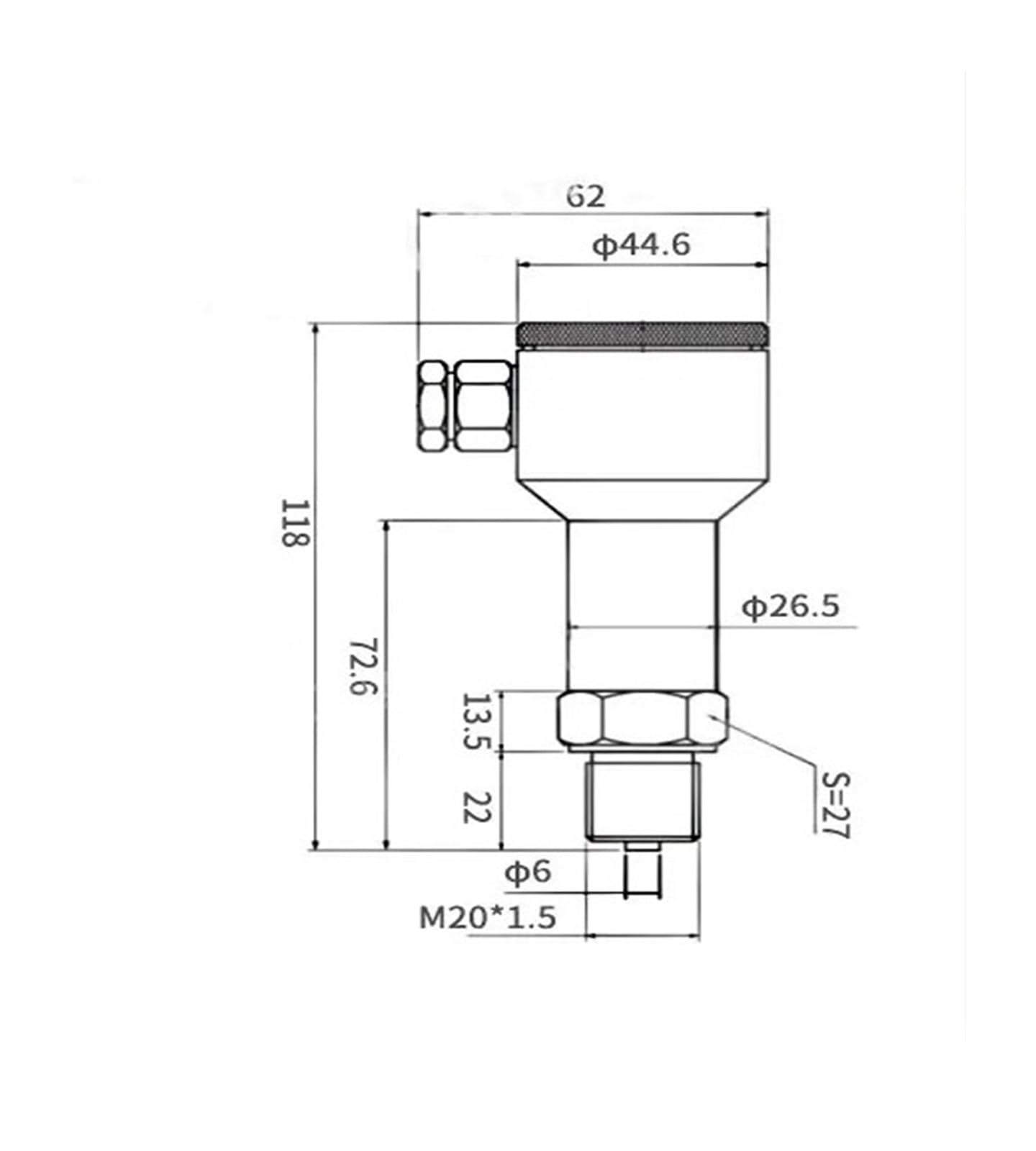 Transmisor de presión de silicio difuso Transmisor de presión Absoluta 4-20ma(0-100Mpa)