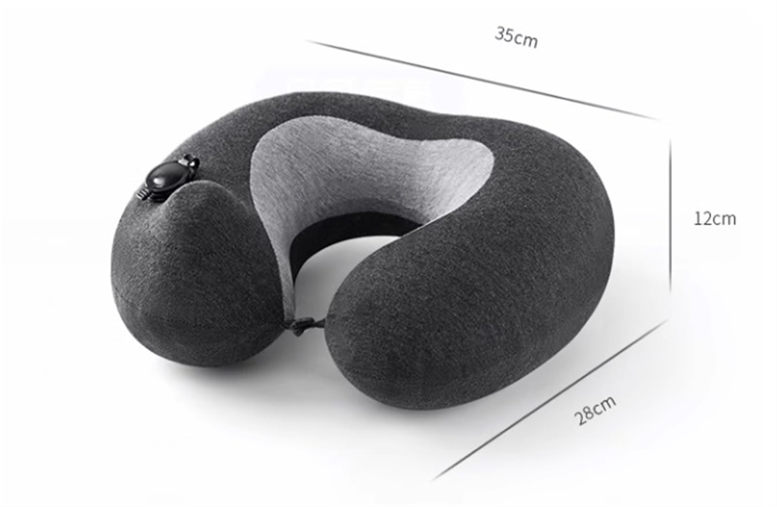 Nackenkissen Auto Nackenkissen Reise Aufblasbares Reisekissen Nackenkissen Tragbares U-förmiges Kissen Aus Baumwolle Für Flugzeuge Travel Essentials(Grey)